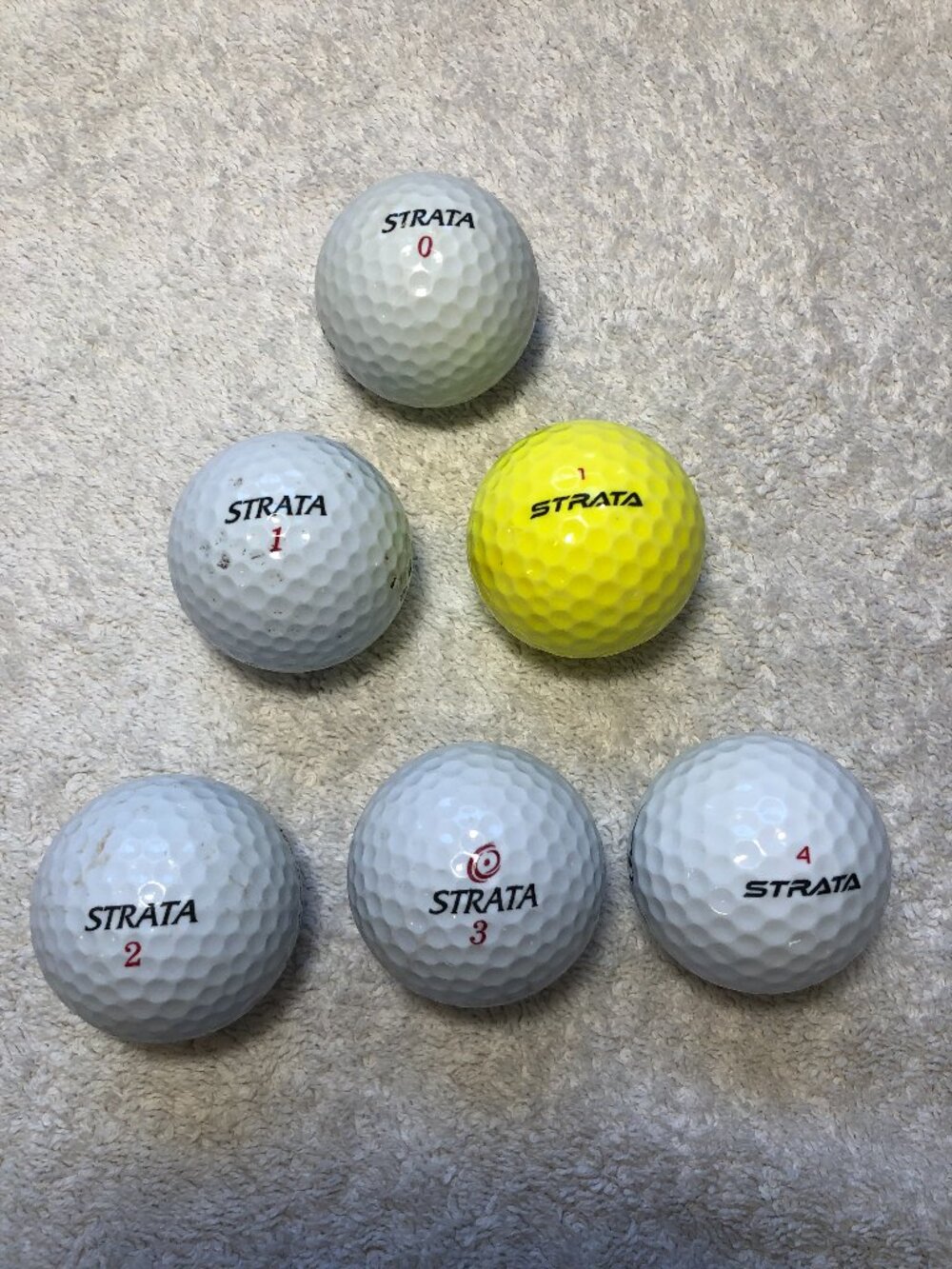 7 Strata Golf Balls Tour Professional 90 Tour Ultimate 2 Jet Vintage Used